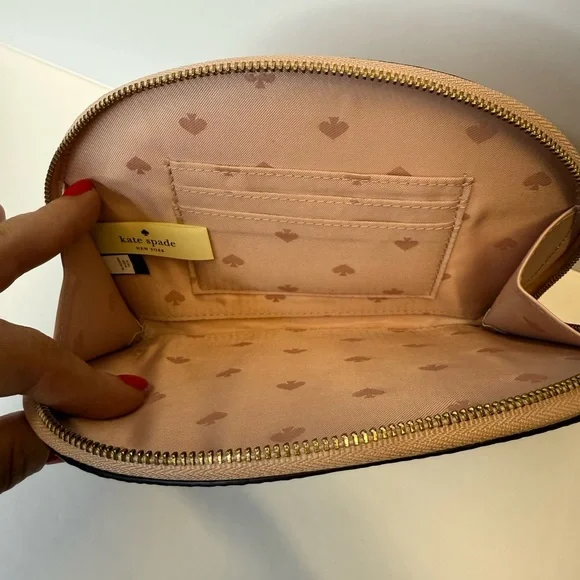 Kate Spade ♠️ Jackson Half Moon Leather Wristlet (Light Pink) NWOT - Picture 4 of 8